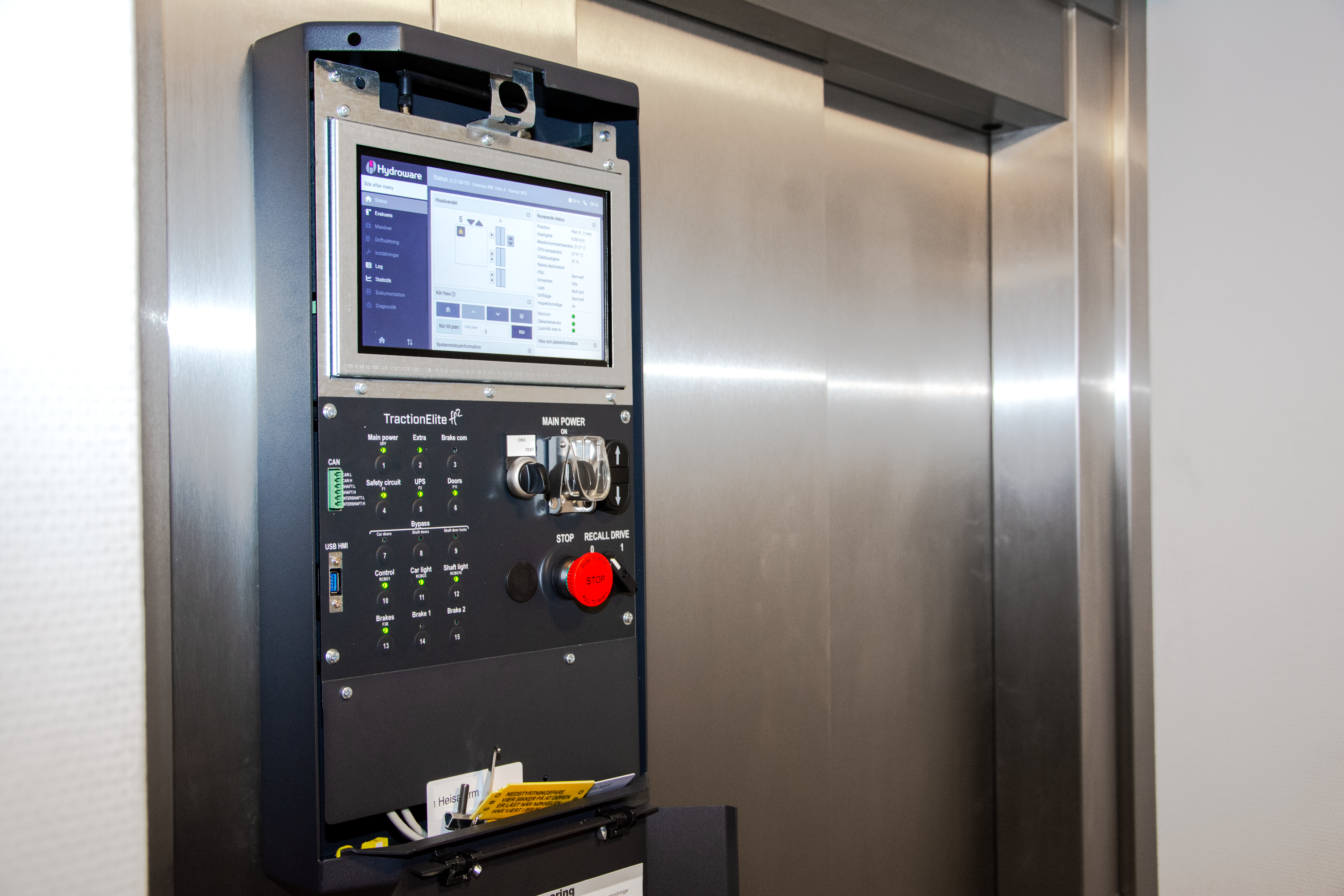 MAP cabinet outside the shaft